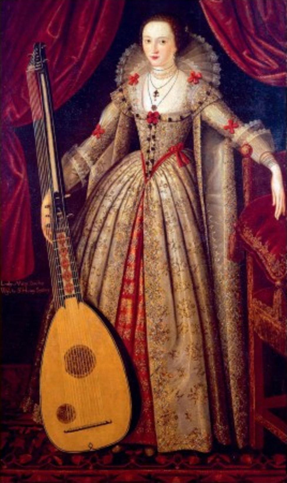 Lady Mary Wroth painting by John de Critz