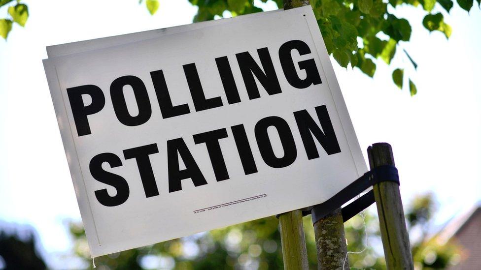 Polling station in south Croydon