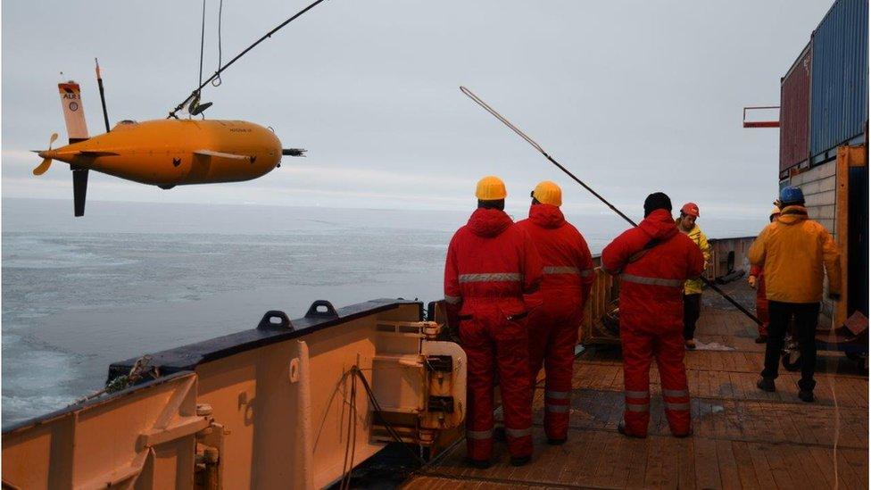 Boaty being recovered after its mission