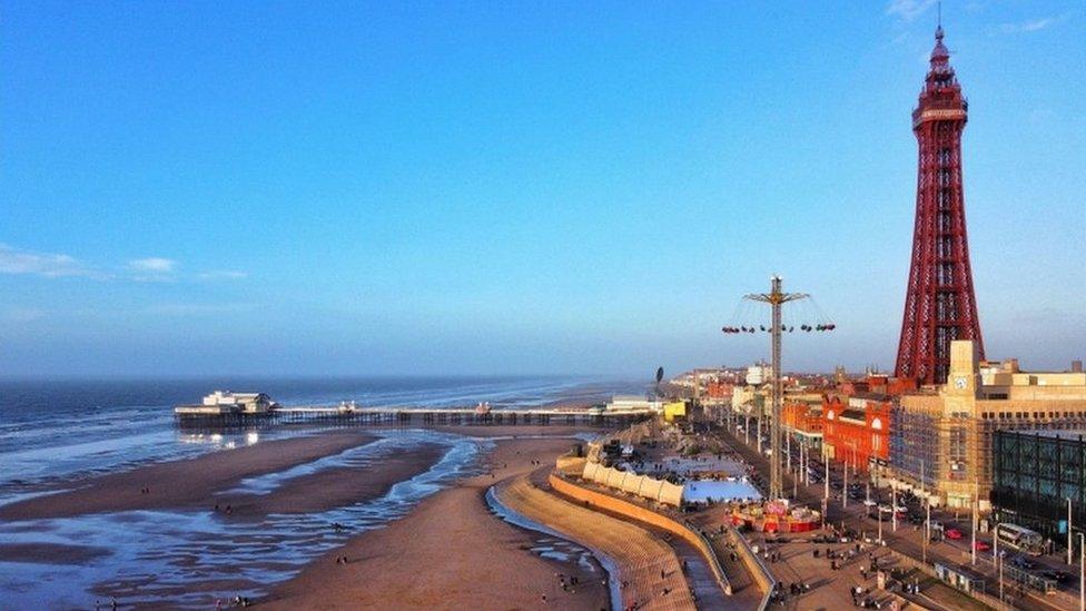 Blackpool Beach in the sunshine