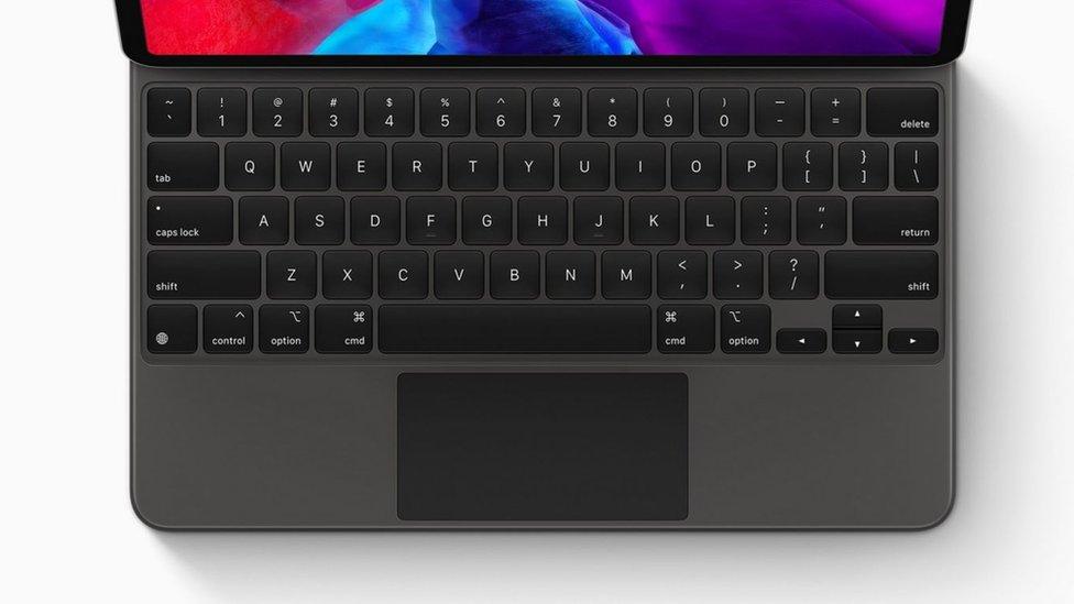 The Magic Keyboard attached to the new iPad Pro and is sold separately