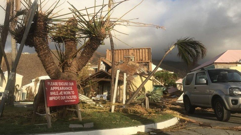 Debris on Grand Turk in the Turks and Caicos Islands