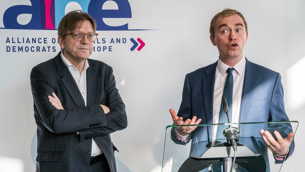 Tim Farron and Guy Verhofstadt