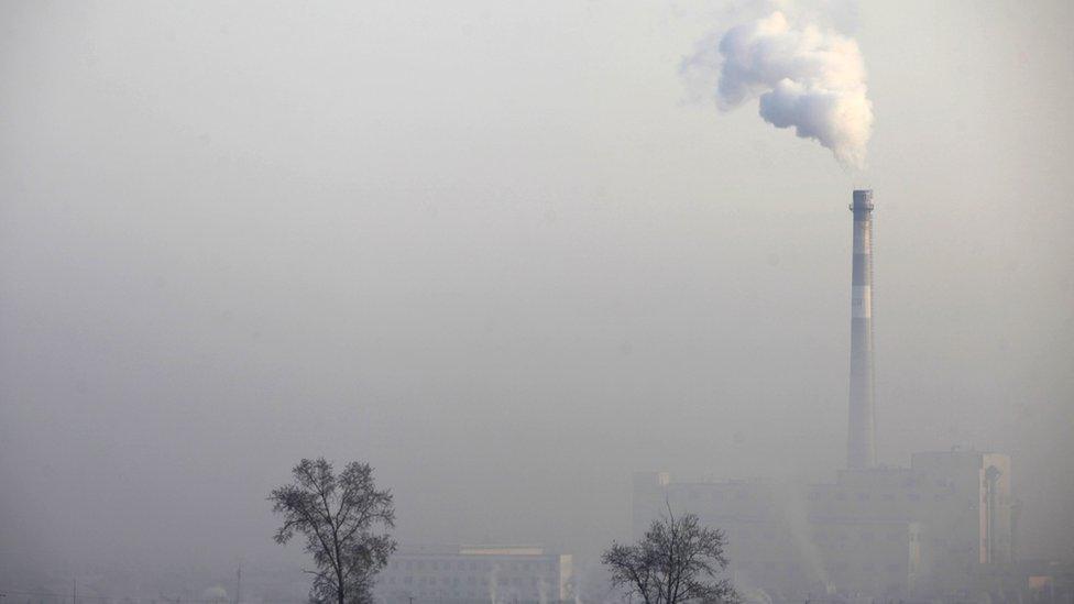 Smoke from a factory in China