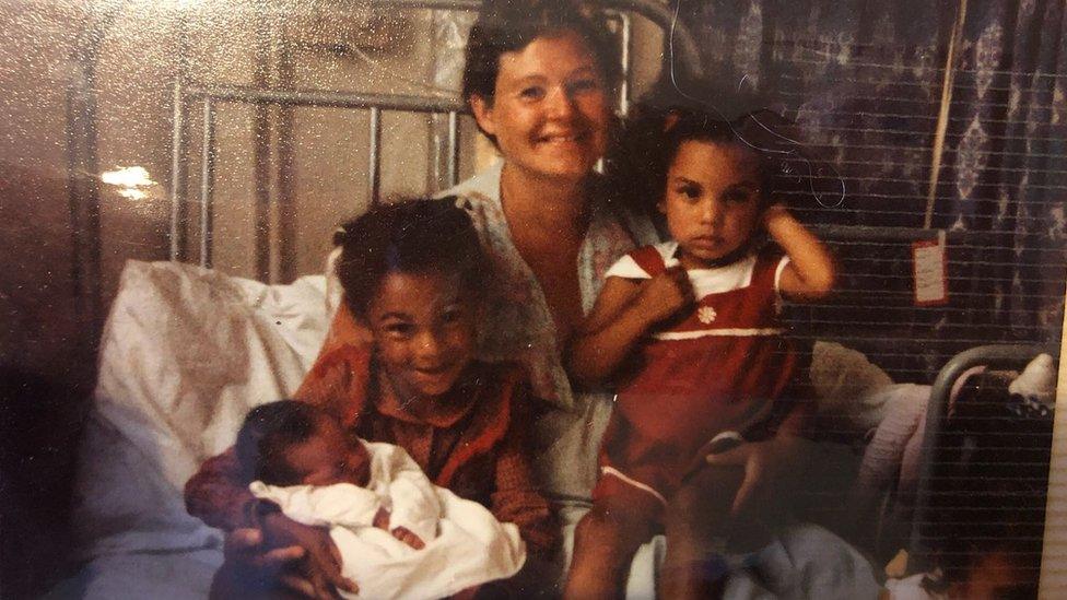 Rhea, her mum and her two sisters