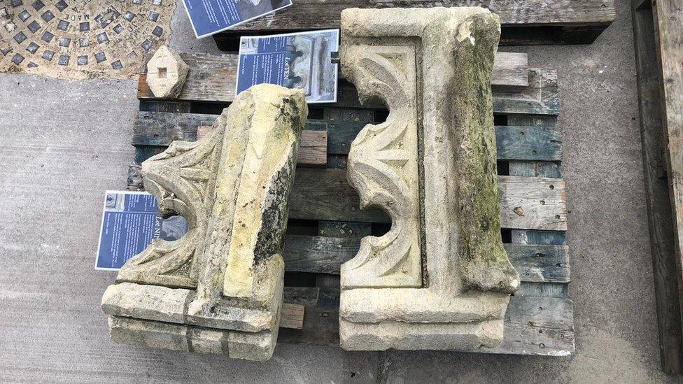 Historic stone from Gloucester Cathedral