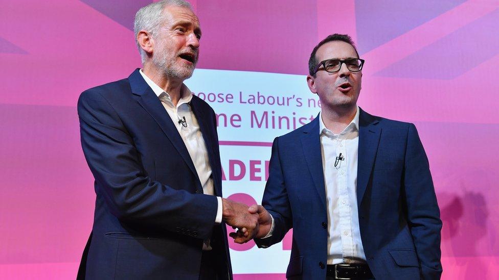 Jeremy Corbyn, Owen Smith after Glasgow debate on 25 August 2016