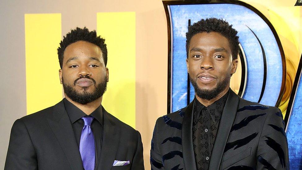 Ryan Coogler and Chadwick Boseman at the premiere in London