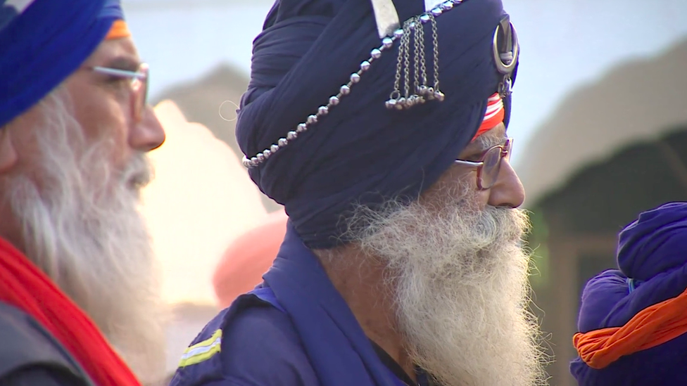 Sikhs at the Gurdwara Darbar Sahib Kartarpur