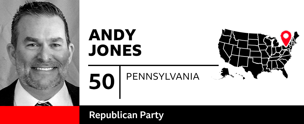 Graphic with photo of Andy Jones, 50, of Pennsylvania