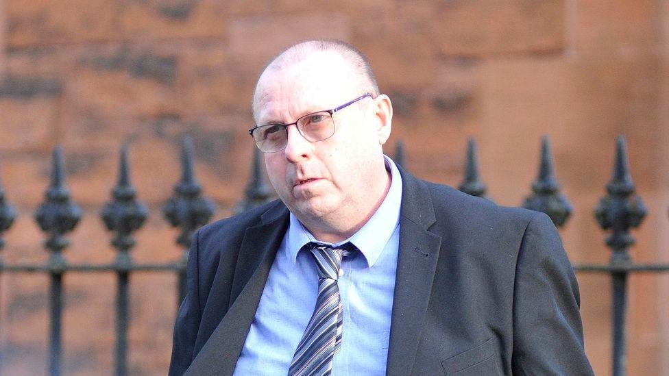 Alan Dalrymple outside Dumfries Sheriff Court