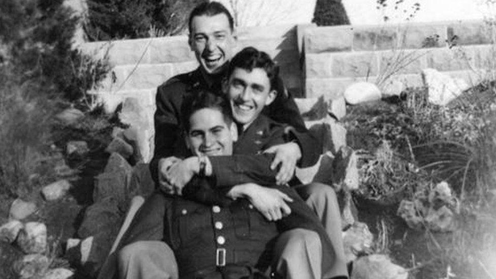 Bill Transeth (front), Floyd Henry (middle) and Roy McKinney