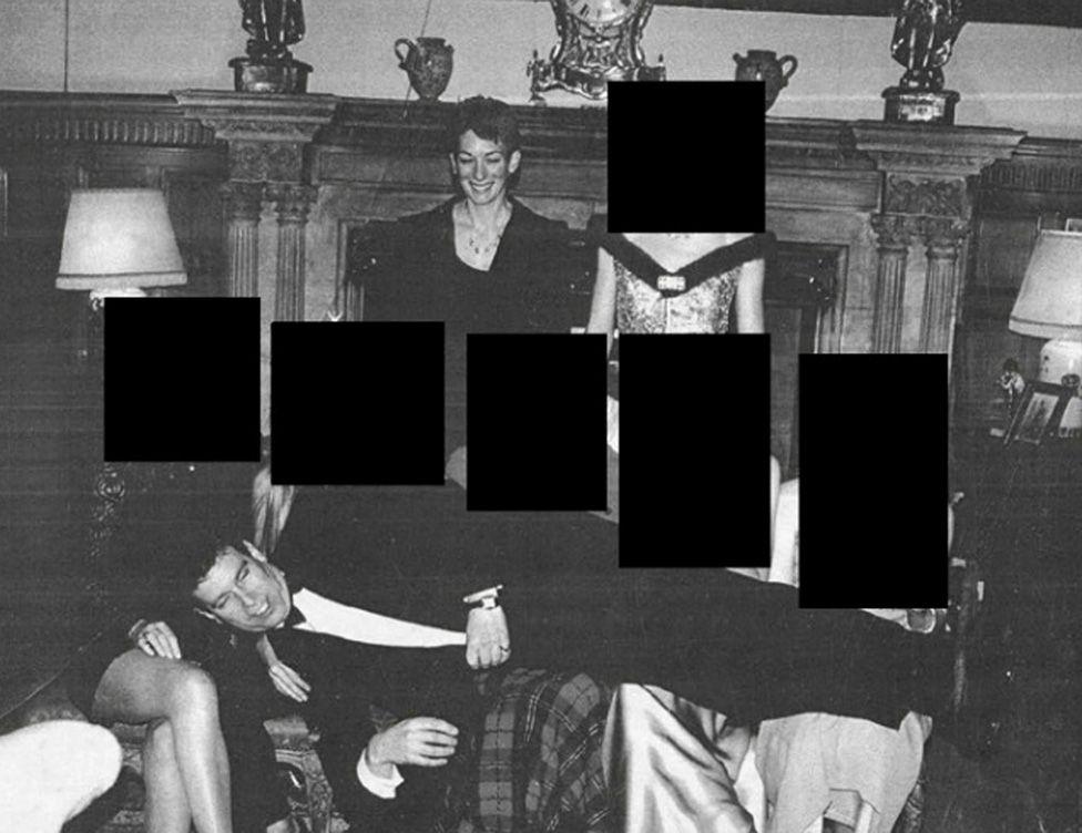 Photo of Andrew lying on laps at Sandringham in new Epstein files - BBC News
