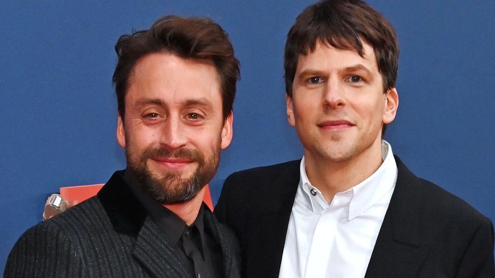 Kieran Culkin and Jesse Eisenberg attend a special presentation of "A Real Pain" during the 68th BFI London Film Festival at The Royal Festival Hall on October 13, 2024 in London, England