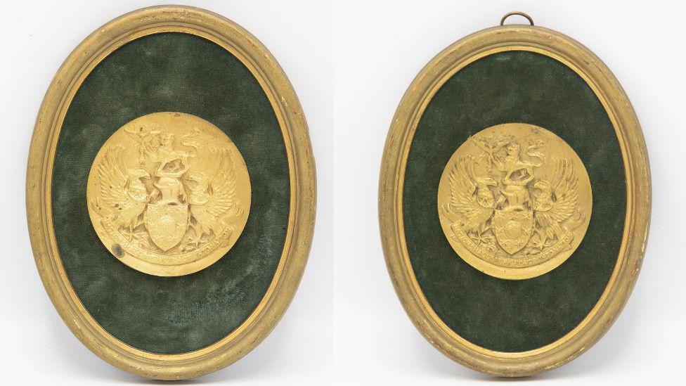 The two gold medals awarded to Bill Martin for the ˿'s A song for Europe