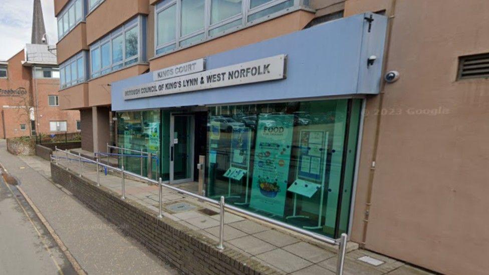 The outside of the Borough Council of King's Lynn and West Norfolk council building.