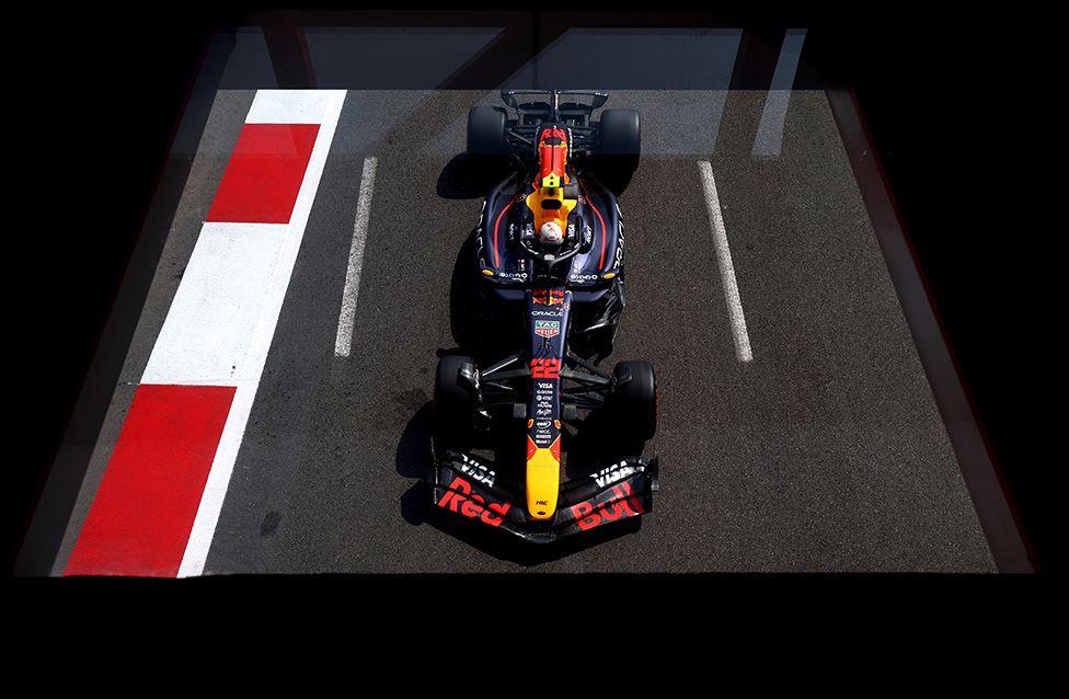 Red Bull's Japanese driver Yuki Tsunoda during practice for the Azerbaijan Grand Prix in Baku