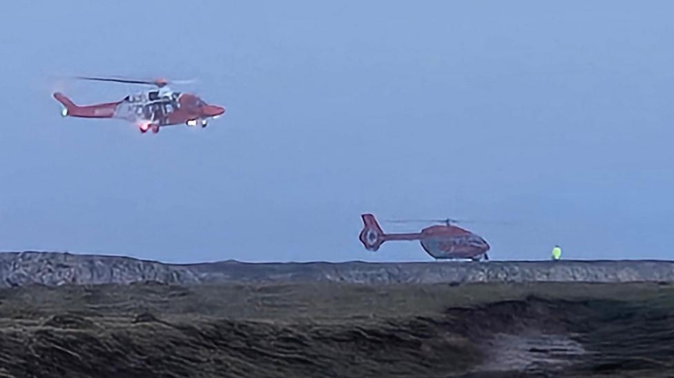 Pembrokeshire: Major sea rescue launched for three climbers on coast ...
