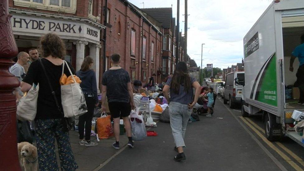 Collection point in Hyde Park
