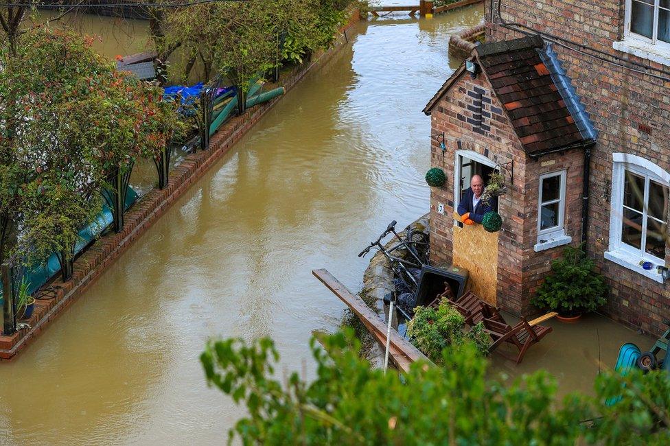 Flooding in Ironbridge, Shropshire