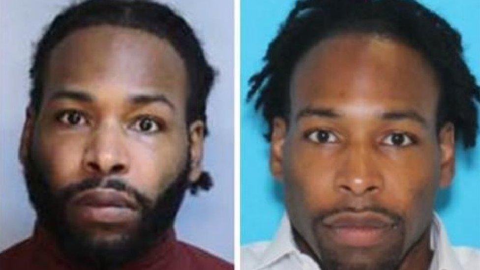 Two pictures of Jonathan Wesley Harris released by the district attorney