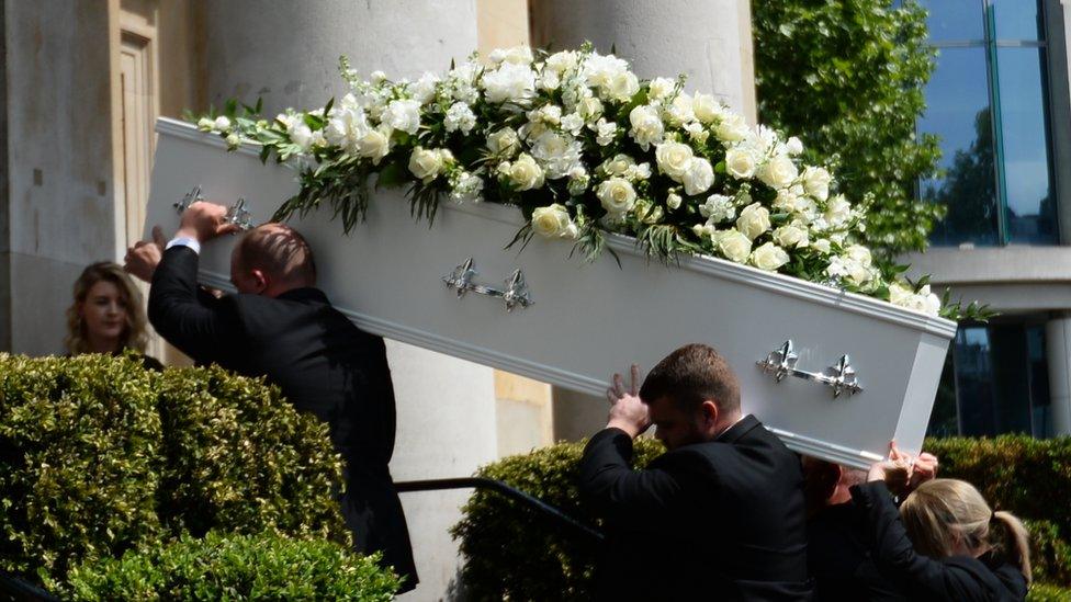 Dale Winton's funeral