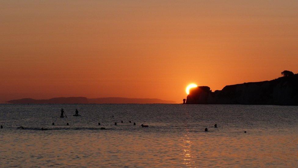 Sunrise at Old Harry Rocks in Dorset