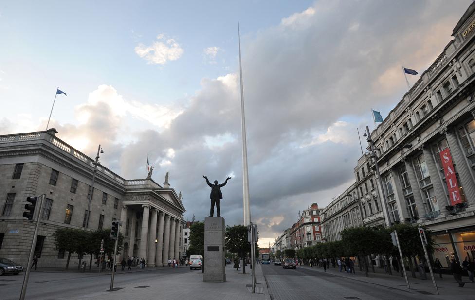 The Millennium Spire on O'Connell Street