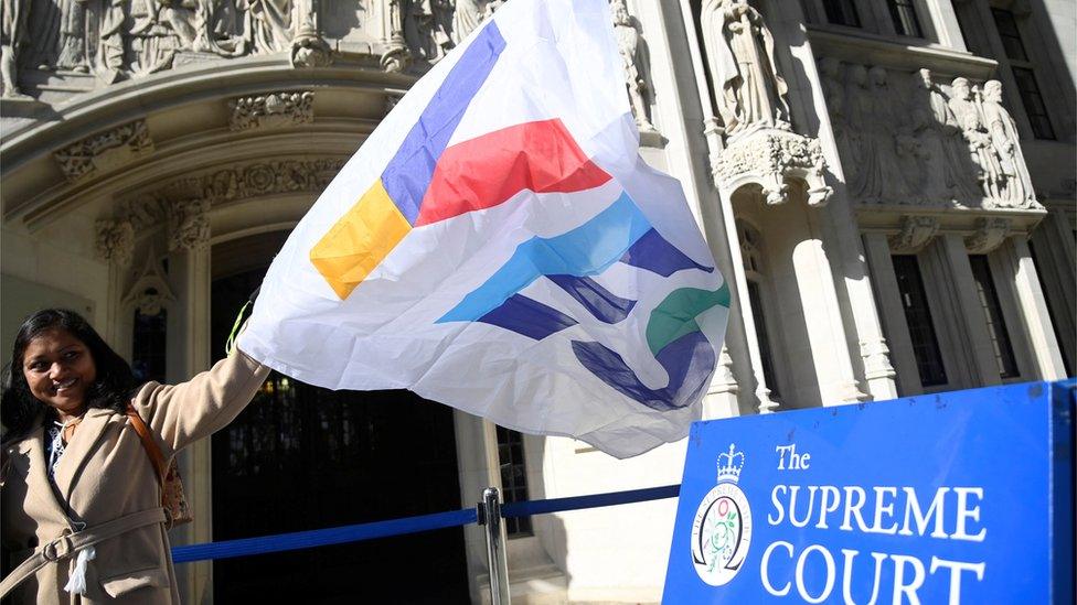 yes flag outside supreme court