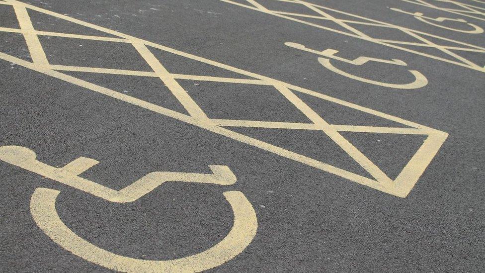 Disabled parking bays