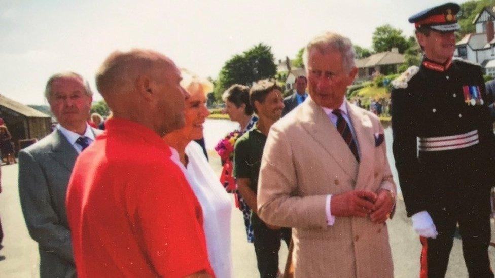 King Charles III meeting Bude club members in 2013