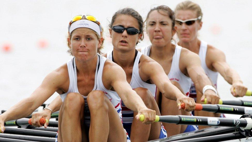 Tanya Brady & Team GB rowing colleagues