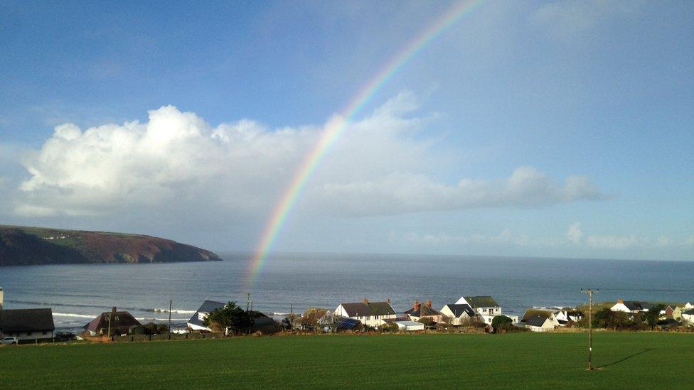 Rainbow in Gwbert, Ceredigion