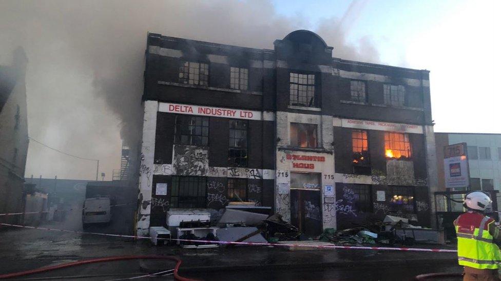 Neasden warehouse fire