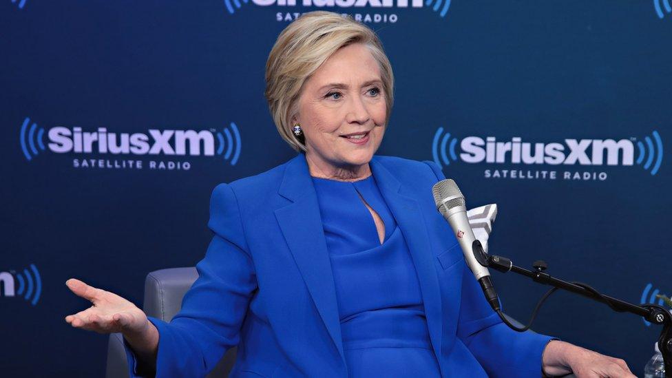 Former Secretary of State Hillary Clinton joins SiriusXM for a town hall event hosted by Zerlina Maxwell at SiriusXM Studios in New York City.