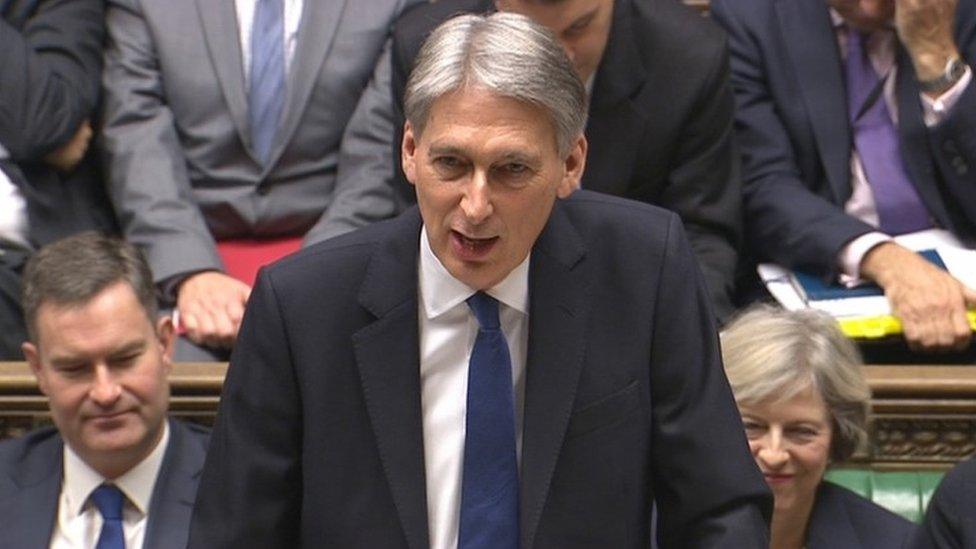 Chancellor Philip Hammond in House of Commons