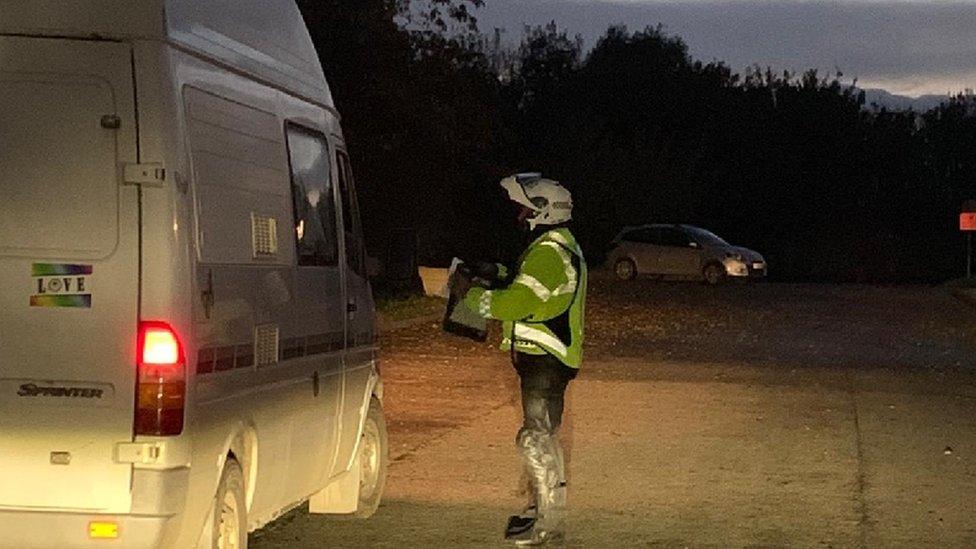 Gwent Police speaking to drivers on Friday night