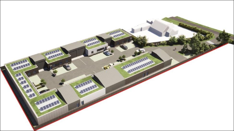 Eco business park illustration