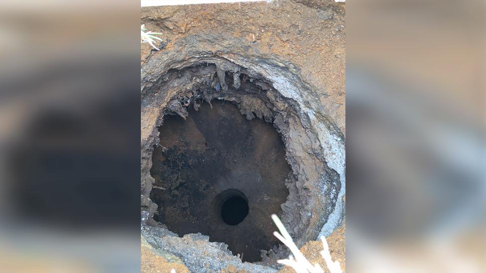 Sinkhole in Sappers Field, Wooburn