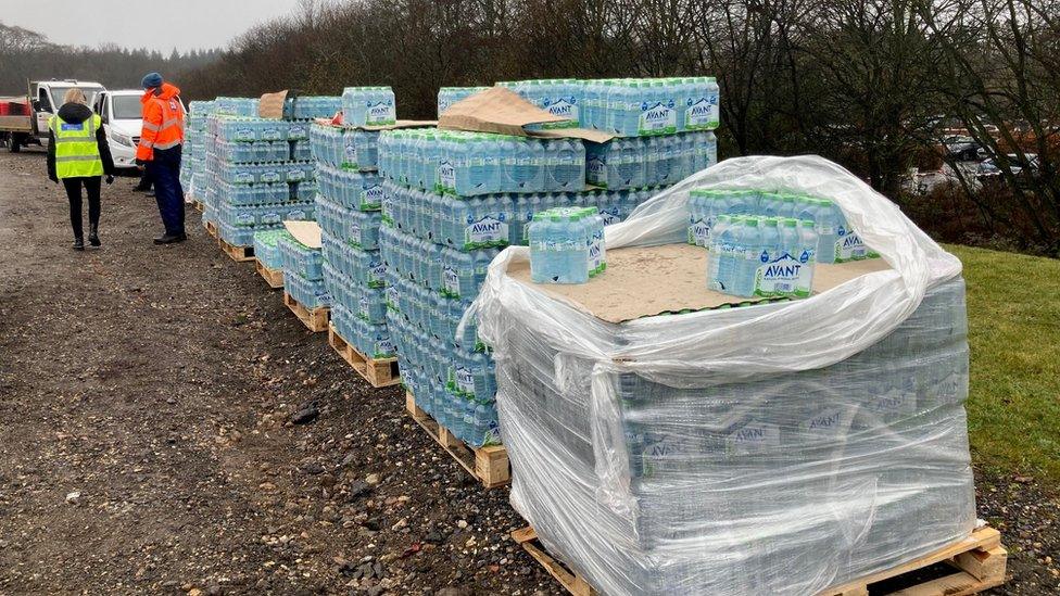 bottled water at the Ageas Bowl