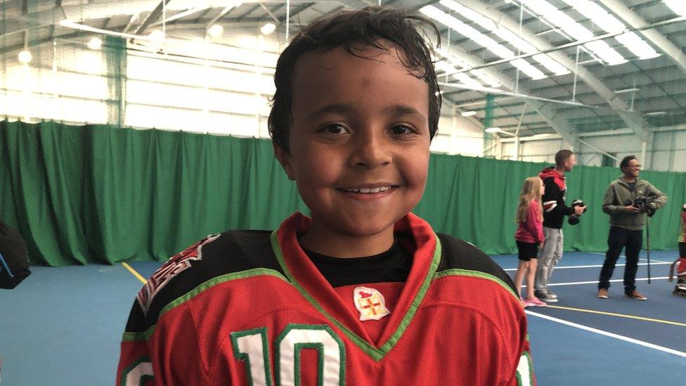 Kian, nine, Cardiff Devils under 11s