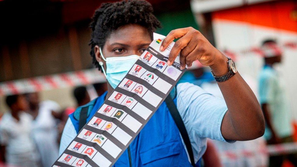 A ballot - Ghana election