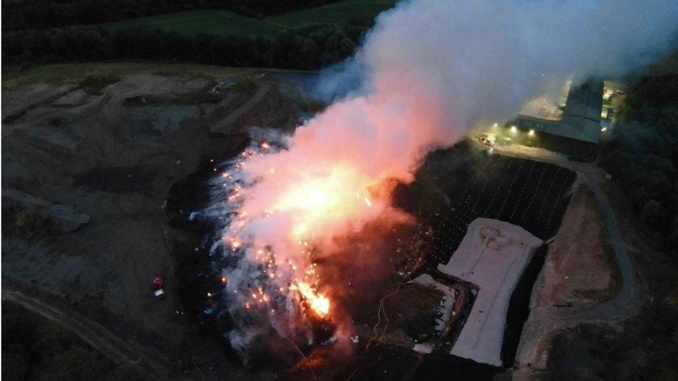 Buckshaw Village landfill site fire