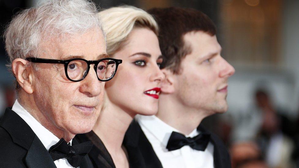 Woody Allen, Kristen Stewart and Jesse Eisenberg