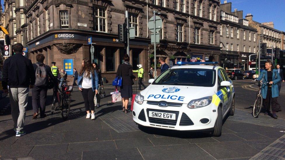 Princes Street, at its junction with Lothian Road