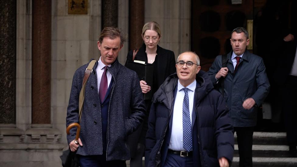 The BBC's legal team outside the High Court in London