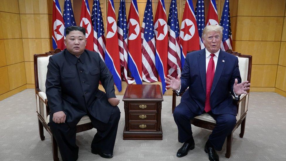 Kim and Trump meet at the DMZ