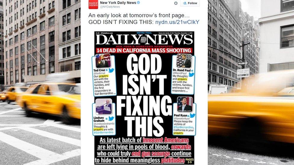 Daily News Cover: God Isn't Fixing This