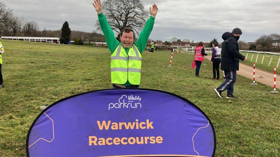 Martyn Parker completing the challenge