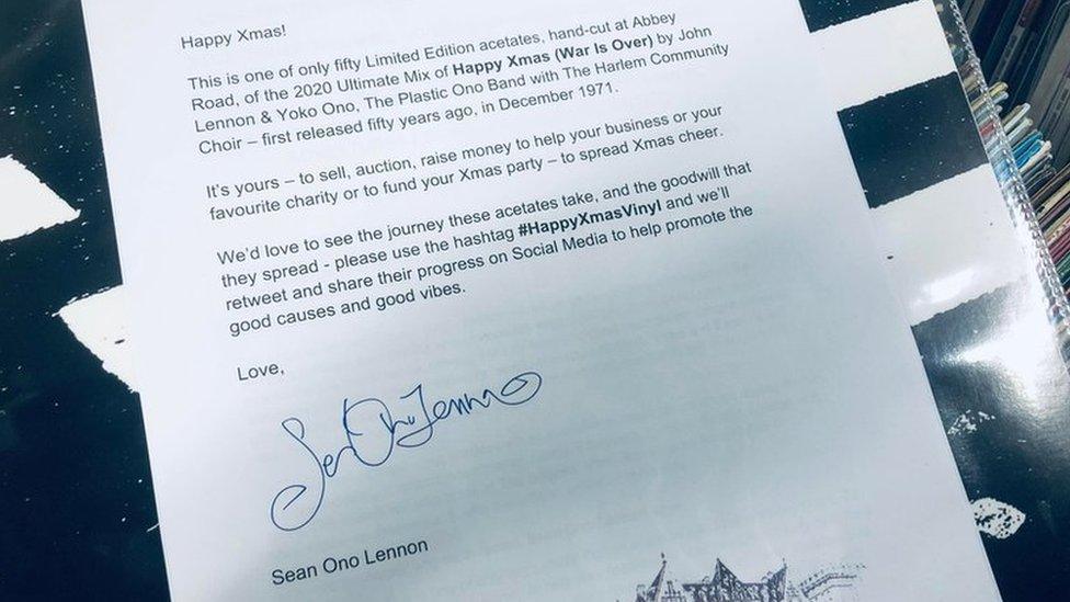 the letter from Sean Oko Lennon